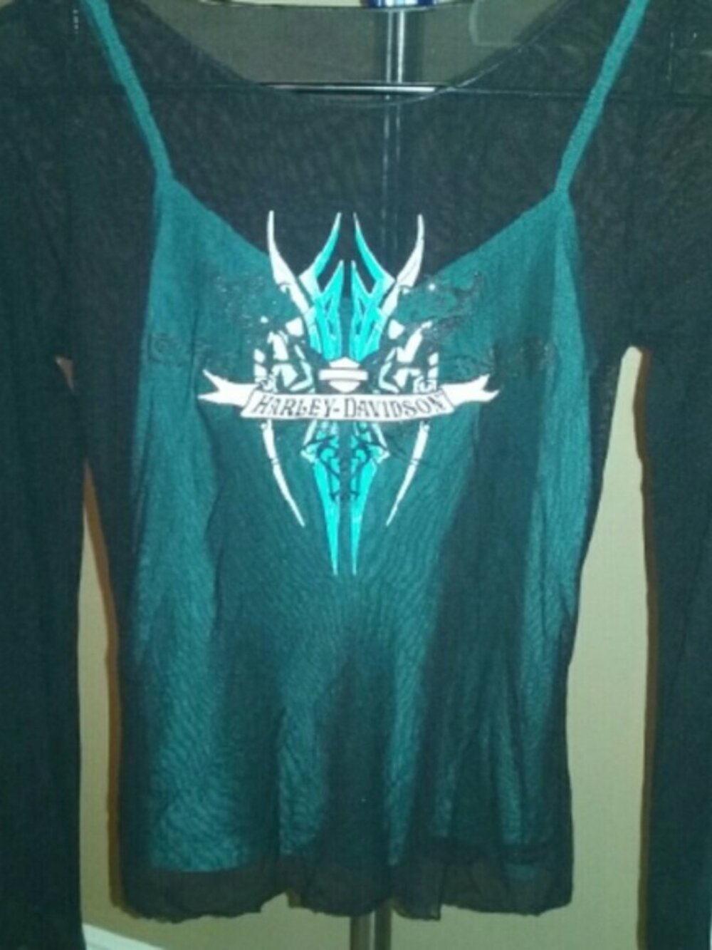Harley Davidson long sleeve Sheer Shirt